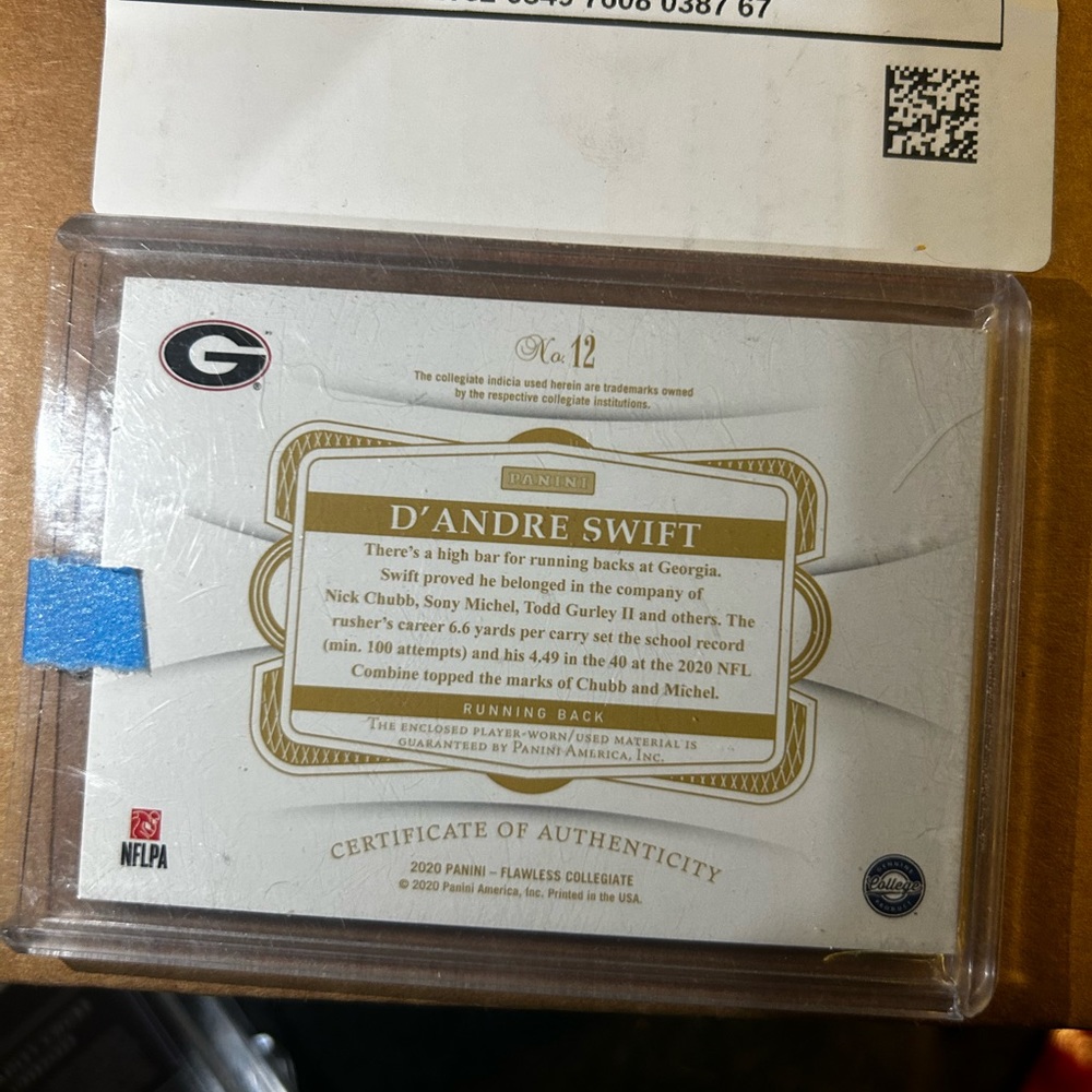 Patch Flawless, Silver D’andre Swift 06/15 Three … - image 5